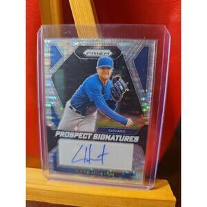 2024 Panini Prizm Cade Horton Pulsar Prizm Parallel Auto Prospect Card. #118/199